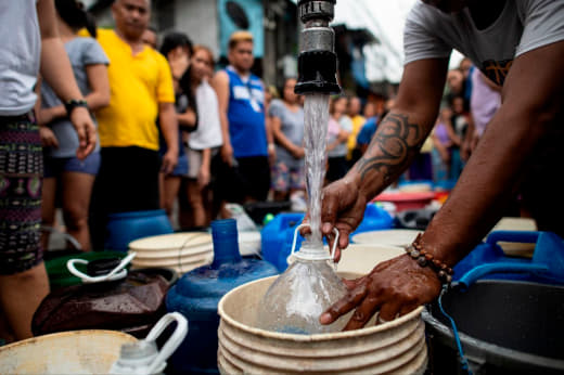 从6月28日星期三到2023年8月8日，Maynilad提供服务的部分...