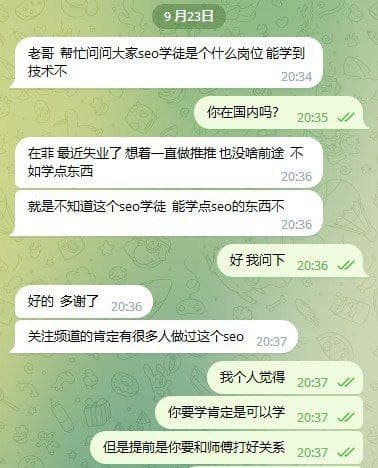 请问下群里有没有做技术岗位的？seo学徒是个什么岗位能学到技术不？